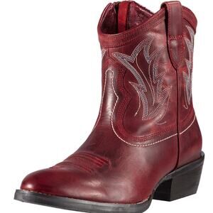Ariat Billie Boot Red Leather Western Short Cowboy Boots Womens 9